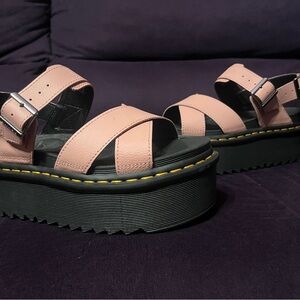 Muted pink doc marten Voss II Quad sandals. Size 7.